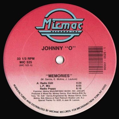 Johnny "O" - Memories 12"